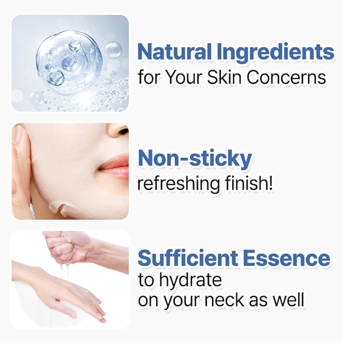 Solution Sheet Korean Collagen Face Mask for Skincare 5 Types x 2 Sets Moisturizing and Firming