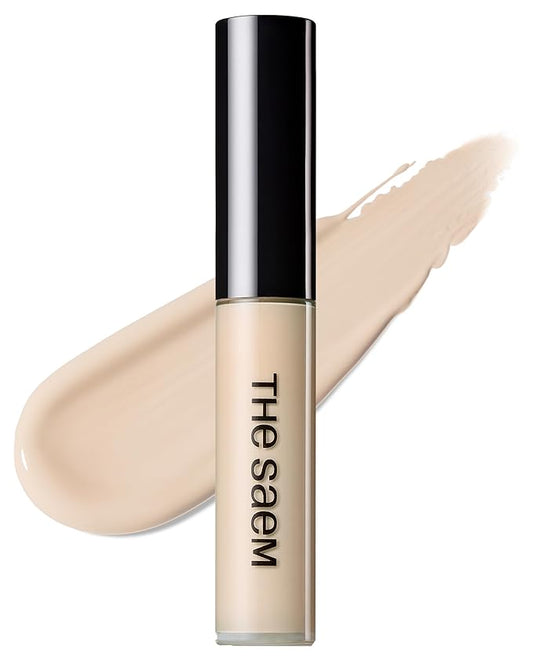 THESAEM Cover Perfection Tip Concealer, Liquid Multi-Use Concealer, Full Coverage Makeup for Acne Dark Spots Dark Circles Hyperpigmentation and Blemishes, 0.2 fl.oz. (#1 Clear Beige)