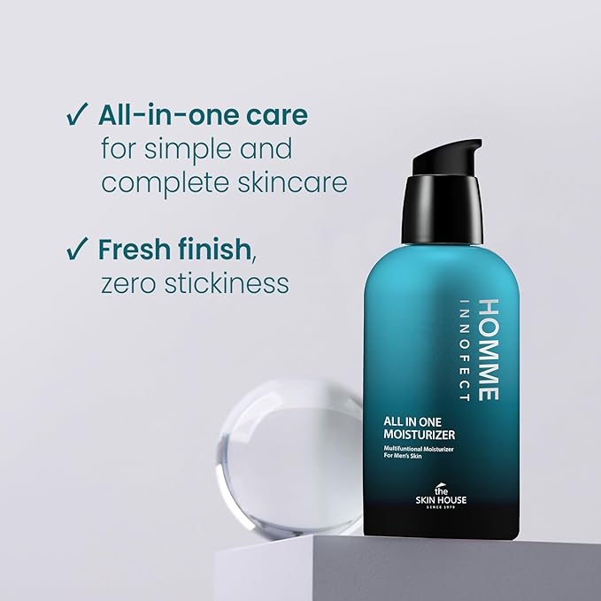 The Skin House Homme Innofect All In One Moisturizer [Korean Skin Care, for men,Moisturizer,Lightweight Formula, Deep Hydration 130ml,4.4fl.oz]