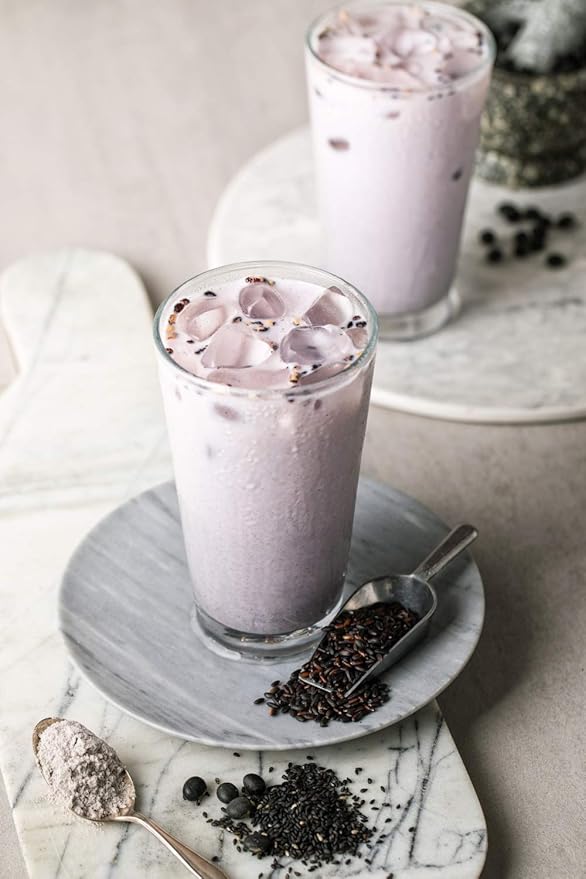 DAMTUH 15 Grains Mixed Powder and Black Grains Mixed Powder Misugaru Meal Replacement Shake Bundle Pack 40 Count (Pack of 2)