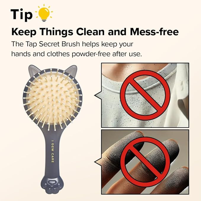 I DEW CARE Biotin Clarifying Dry Shampoo - Tap Secret Blonde | Strengthening & Volumizing, Powder Type, Refillable, Travel size, Non-aerosol, Brunette, Korean Ginseng, 0.26 Oz