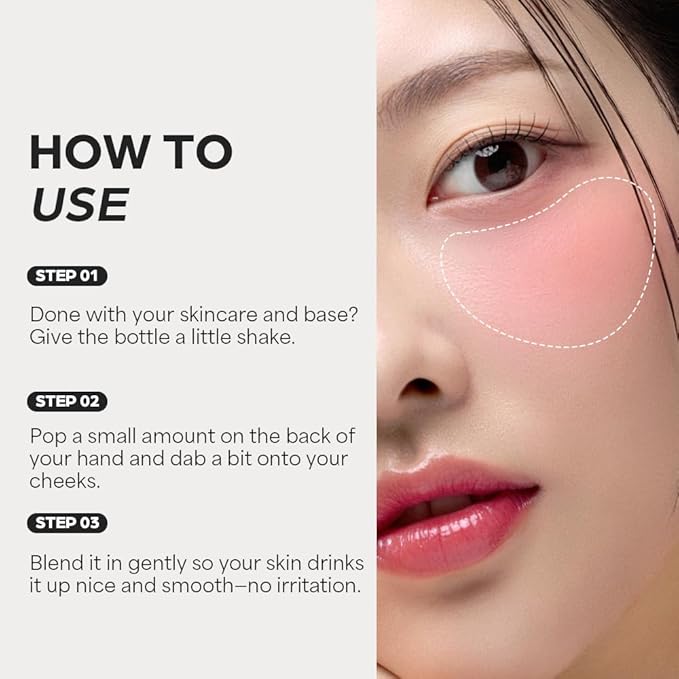 House of Hur Moist Ampoule Blusher with 50% Moisture Essence | Hydrating & Long-Lasting Blush | 0.68fl.oz (9 Shades) (Ruby Red)