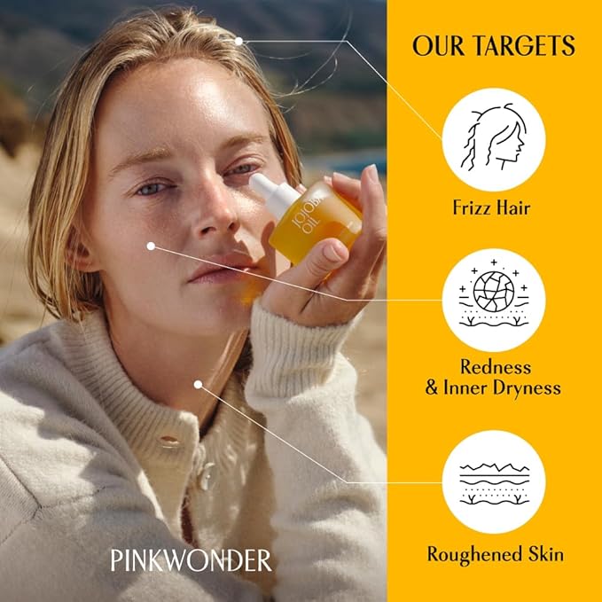 PINKWONDER USDA Organic Jojoba Oil | 100% Pure, Cold-Pressed Oil for Face & Facial Care, Gua Sha | Non-Greasy Korean Skin Care for Women 1.69oz (50ml)