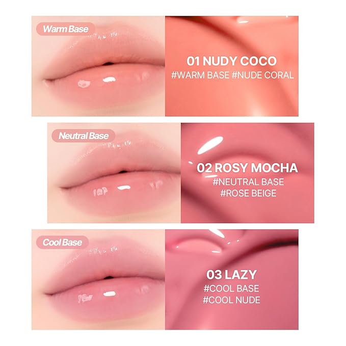 2aN Glaze Bouncing Tint – Lightweight, Moisturizing Lip Tint with High-Shine Finish, Smooth, Light Plumping, Comfortable Wear, Korean Makeup (Rosy Mocha, 0.16 oz)