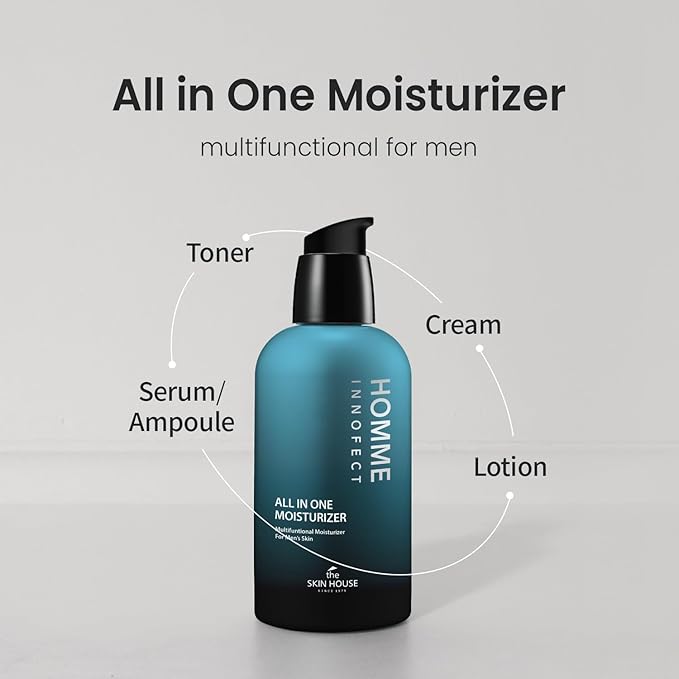 The Skin House Homme Innofect All In One Moisturizer [Korean Skin Care, for men,Moisturizer,Lightweight Formula, Deep Hydration 130ml,4.4fl.oz]