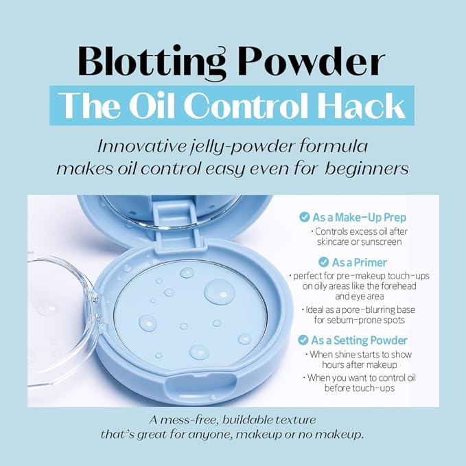 ETUDE SebumSoak Jelly Pressed Powder makeup setting powder oil control, matte finish