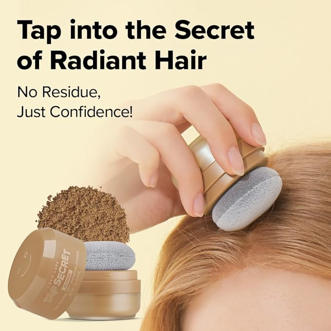 I DEW CARE Biotin Clarifying Dry Shampoo - Tap Secret Blonde | Strengthening & Volumizing, Powder Type, Refillable, Travel size, Non-aerosol, Brunette, Korean Ginseng, 0.26 Oz