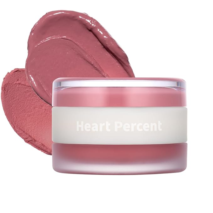 Heart Percent Dote On Mood Custom Lip & Cheek, Matte (Fog Pot) + Glow (Shine Balm) Dual Type Multi-use Blush & Lip Tint [#04. Soft Pink]