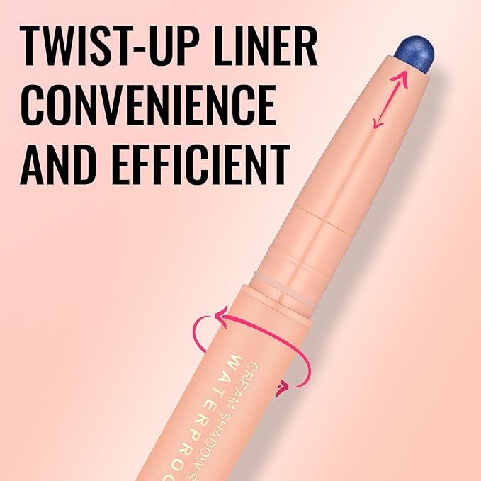 Oulac Eyeshadow Stick Set Smooth & Long Lasting, Twist-up Design Shimmering Glitter Finish, Blendable Eyes Makeup, Vegan & Cruelty-Free 3.8g X 4PCS