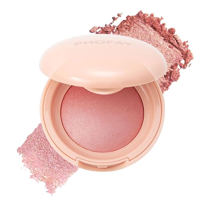 PHOFAY Luminous Blush Powder-Multi-Use Formula, Ultra-Fine & Smooth, Longer-Lasting Wear with Natural Luminous Glow (05#)