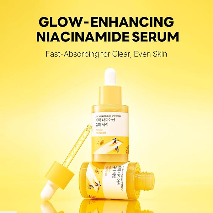 ROUND LAB Vita Niacinamide Dark Spot Serum 1.01 Fl Oz, Radiance-Boosting and Dark Spot Correcting Face Serum with Vitamin C, Improves Uneven Skin Tone, and Enhances Skin Clarity, Korean Skincare