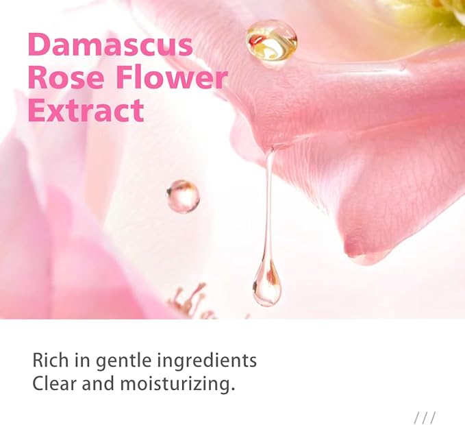 Niacinamide Rose Essence Toner, with Rose Extract, Moisturizing, A Fresh and Delicate Feel, Alcohol-Free, Suitable for All Skin Types, 150ml/5.07 fl oz per Bottle.