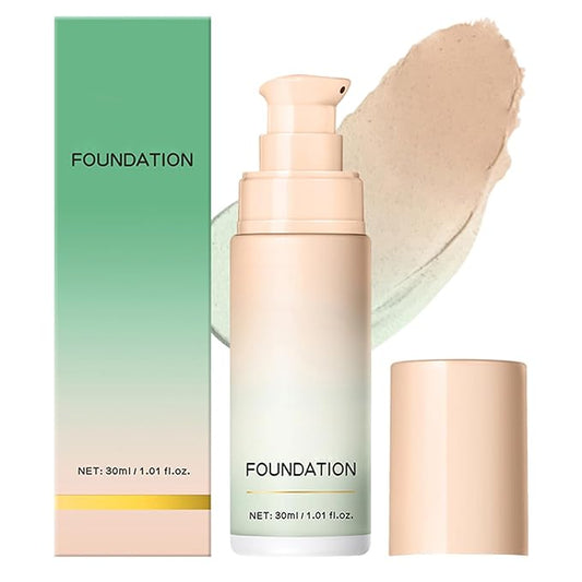 Green Color Changing Foundation, Color Correcting CC Cream with Centella, Even Red Skin Tone, Lightweight Non-Greasy, Hydrating, Sheer Coverage, Multiuse Face Concealer with Natural Finish