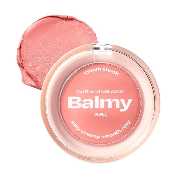 Balmy Cream Cheek | Lightweight, Natural Finish Cream Blush with Blurring Effect | 2.5g (No.3 Milky Peach)