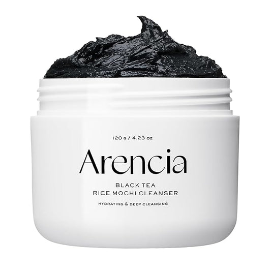 ARENCIA Black Tea Rice Mochi Face Cleanser, 120g, Pore Care, Sebum Control, Oily Skin