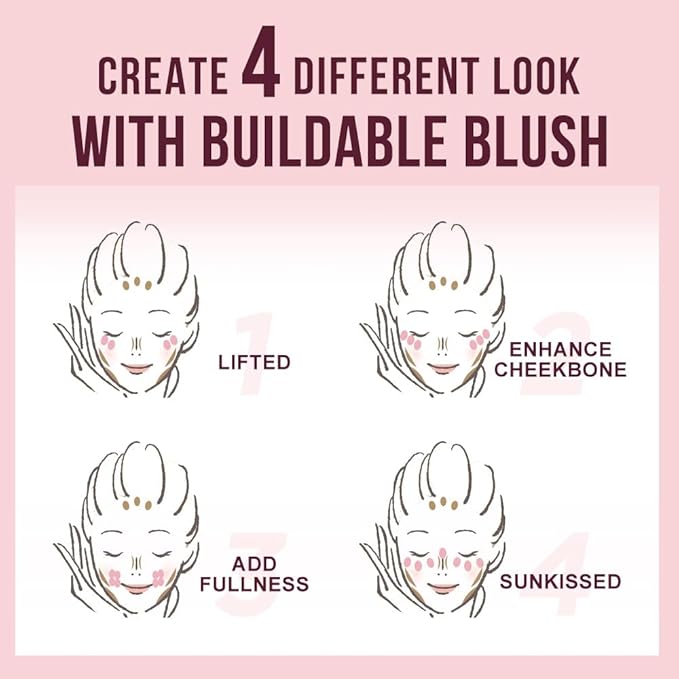 Multi-Use Waterproof Highlighter Stick with Brush – Unidollss 3-in-1 Cream Contour, Bronzer & Blush Stick for Cheeks, Eyes & Lips, Long-Lasting Glow, Easy Application(10 FIRST DATE)