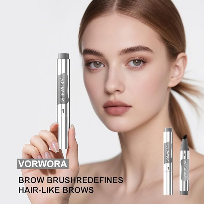 Eyebrow Pencil Black, Microblading Eyebrow Pencil Waterproof, Multi-Tip Angled Brow Brush, Eyebrow Pencils for Women, Long Lasting Eyebrow Dye with Hair-Like Strokes Brows, Soft Black