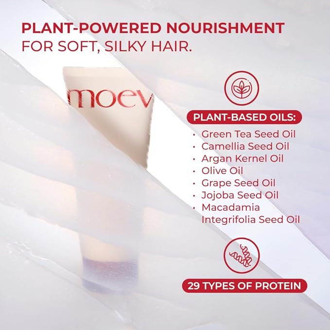 MOEV ANNURCATIN Hair Treatment Mask | Korean Apple Hair Care for Deep damage repair | Sulfate-Free | Thickening & Moisturizing conditioner for damaged, thin, dry hair (6.76 fl.oz, apple & vanilla)