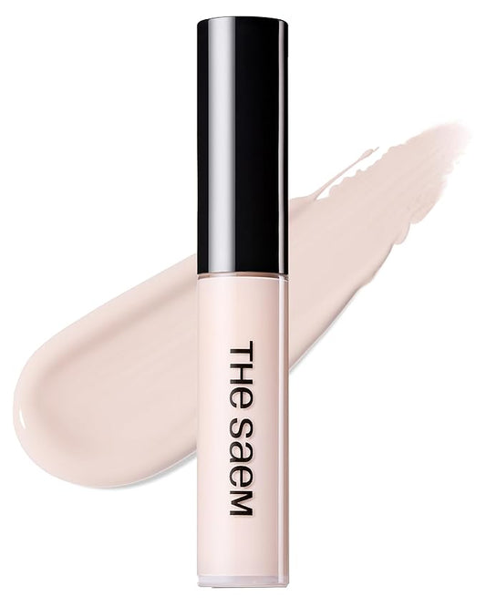 THESAEM Cover Perfection Tip Concealer - Radiant Highlighter, Corrects & Brightens, Discoloration & Dark Circles, Bright Pink, 0.2 fl.oz. (#Brightener)