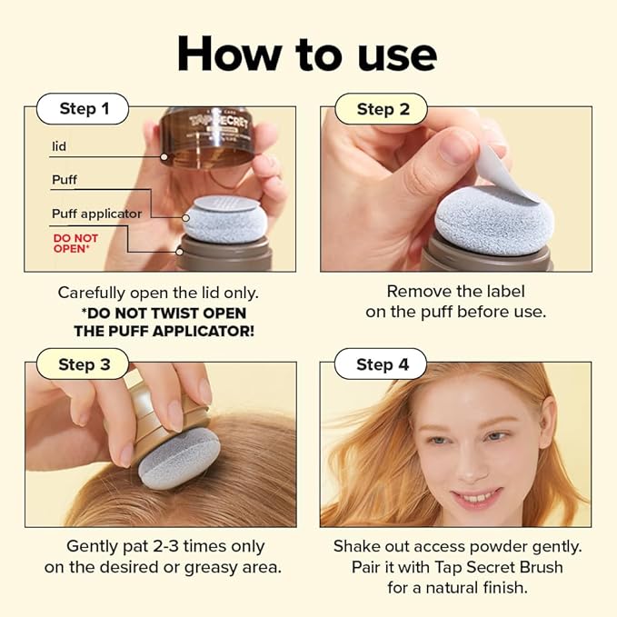 I DEW CARE Biotin Clarifying Dry Shampoo - Tap Secret Blonde | Strengthening & Volumizing, Powder Type, Refillable, Travel size, Non-aerosol, Brunette, Korean Ginseng, 0.26 Oz