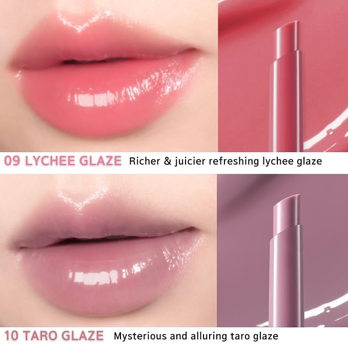 BBIA Over Glaze Stick - Lip Plumping Melting Balm Gloss Lipstick, Intensive Volume Up, High Shine & Glossy, Ultra Watery Moisturizing & Volumizing, Glowy Texture, Korean Lip Makeup (10 TARO GLAZE)