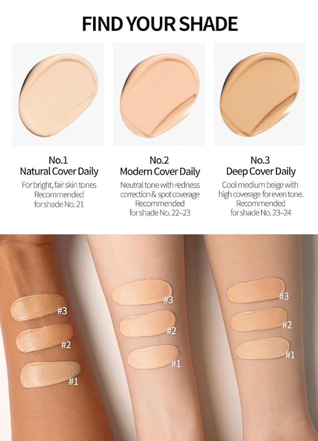 Beaudiani Mesh Glow Cushion Foundation Dewy Korean Cushion with Gemstone Complex & Skincare Benefits (12g) (#2 Modern Cover Daily (Shade #22-23))