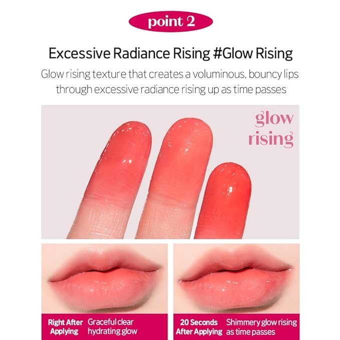 ETUDE Over Glowy Tint #6 Humming Pink | Non-Sticky Vegan Lip Tint | Moisturized & Long-lasting Lip Gloss | Daily Lip Stain for Dry Lips | Korean Makeup, K-beauty