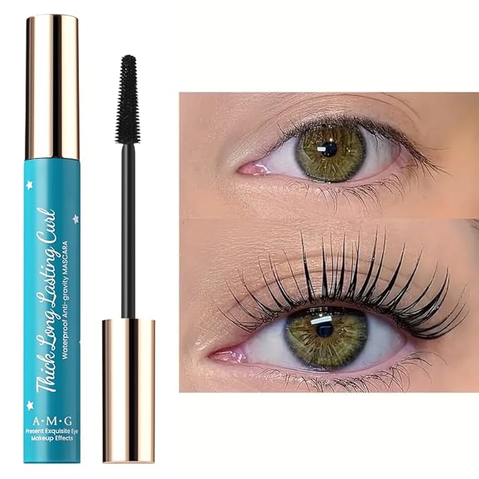 False lash Mascara - Anti-gravity mascara volume and length waterproof, Long Lasting beauty Make up, Curl Keeper Black,Eye Lash Enhancer Curl & No Clumping, Smudge Proof Tubing Mascara All Lash Types
