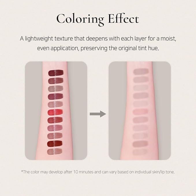 DINTO Blur-Glowy MINI Lip Tint (258 Deo Volente) - Glossy Finish, Hydrating, Long Lasting, Lightweight Texture, Non-Sticky, Vegan & Cruelty-Free, Korean makeup (11 colors)