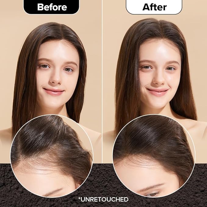 I DEW CARE Biotin Clarifying Dry Shampoo - Tap Secret Dark Brown Refill | Strengthening & Volumizing, Powder Type, Refillable, Travel size, Non-aerosol, Brunette, Korean Ginseng, 0.28 Oz