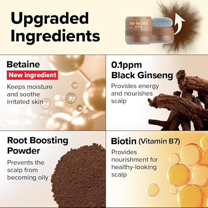 I DEW CARE Biotin Clarifying Dry Shampoo - Tap Secret Brown | Strengthening & Volumizing, Powder Type, Refillable, Travel size, Non-aerosol, Brunette, Korean Ginseng, 0.26 Oz