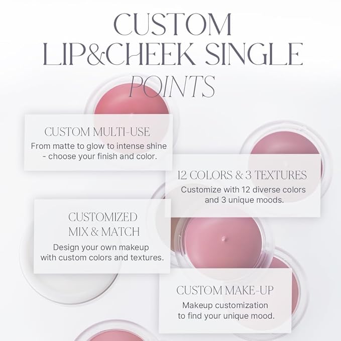 Heart Percent Dote On Mood Custom Lip & Cheek Single – Blendable & Buildable Veil-Fit Tone-up Enhancer, Long-Lasting Lightweight Multi-Use Highlighter 4.7g, H01. Tone up Balm