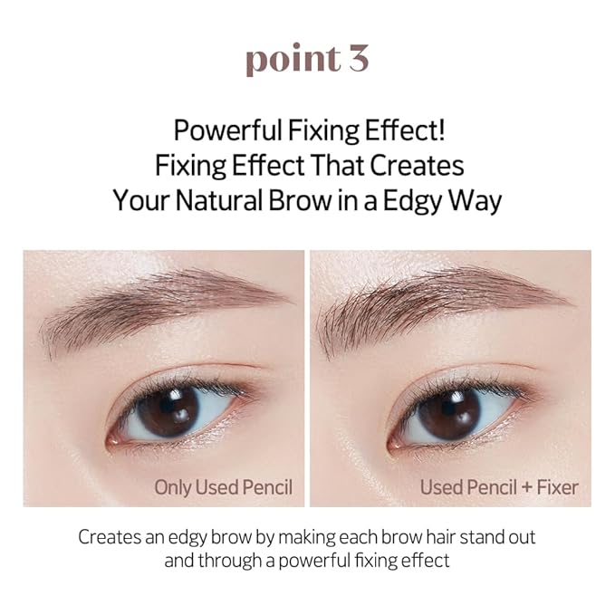 ETUDE Bare Edge Brow Pencil, Eyebrow Pencil, Slim 3D Hexagon, Natural Looking, Korean Makeup, Beauty, Mild Taupe (0.003 Ounce)