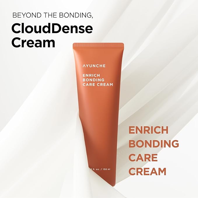 AYUNCHE Enrich Bonding Leave-In Cream 5.0 fl oz – Bond Repair, 392°F Heat Protection, Anti-Frizz & Hydrating Treatment for Fine, Dry & Damaged Hair