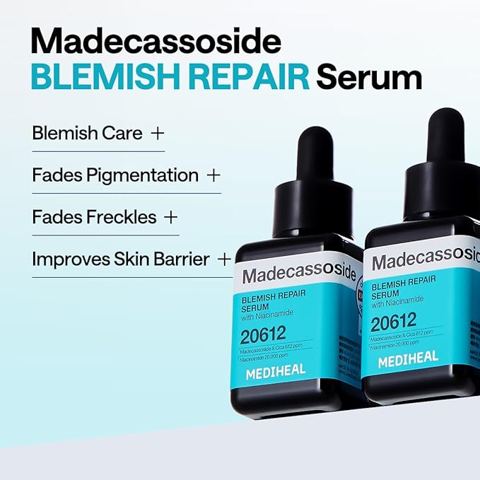 Mediheal Madecassoside Repair Serum 1.35 fl.oz - Blemish Care, Fades Pigmentation and Freckles & Skin Soothing & Hydration - with Centella Asiatica, Niacinamide
