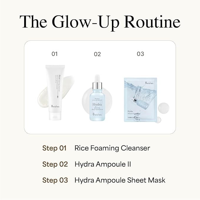 9Wishes Rice Foaming Cleanser - Pore Cleanser with Real Rice Powder for Gentle Exfoliation and Blackhead Removal, Korean Skin Care, 4 fl oz