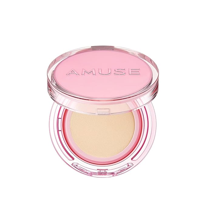 Amuse SEOUL DEW POWER VEGAN CUSHION FOUNDATION (1.5 NATURAL) | Dewy, glow, long-lasting, double coverage, clean beauty, lightweight, natural look, foundation for sensitive skin, hydrating cushion