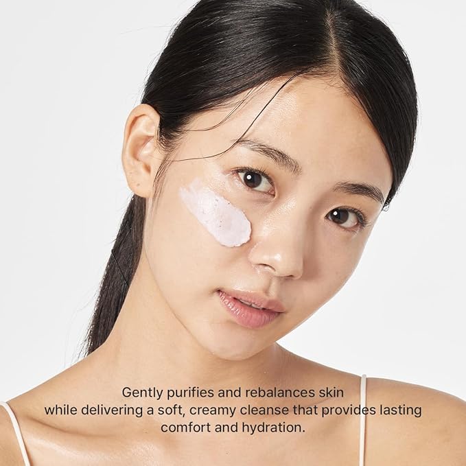 ARENCIA Rosehip Rice Cake Cleanser, pH Balancing Face Wash with Ceramide for Sensitive Skin, 5.29 oz