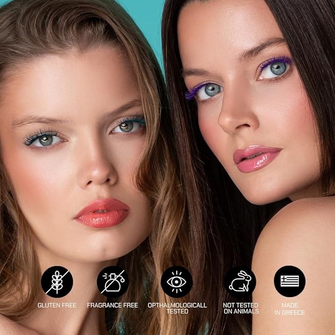 Radiant Professional Lengthening Mascara – Fiber Lash Smudge Proof Mascara Volume and Length– Cruelty-Free Natural Wax Formula with Silicone Brush - (0.43 oz) (02 EGGPLANT)