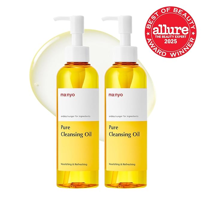 ma:nyo Pure Cleansing Oil Korean Facial Cleanser, Blackhead Melting, Daily Makeup Removal with Argan Oil, Korean Skin care 6.7 fl oz *(2 Pack)