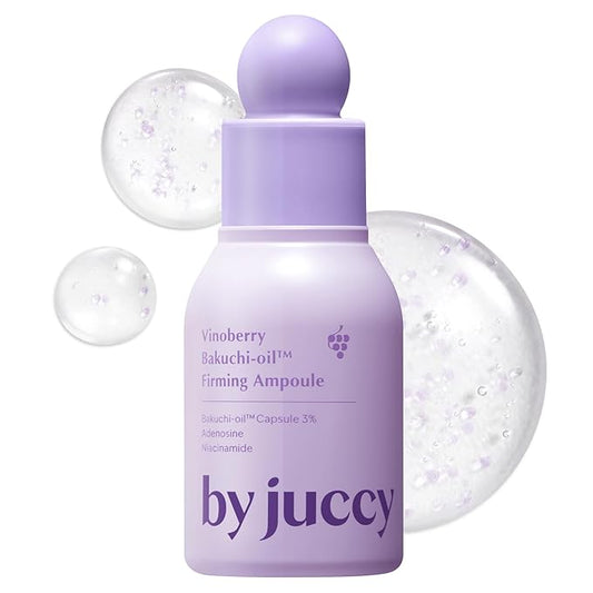By Juccy Vinoberry Bakuchi-oil 30,000 ppm Firming AmpouleㅣWrinkle-Softening & Texture-Perfecting | Bakuchiol, Viniferatrol, Peptides, Cica | Skin ElasticityㅣKorean Skincare | By Juicy | 1.01 Fl.oz