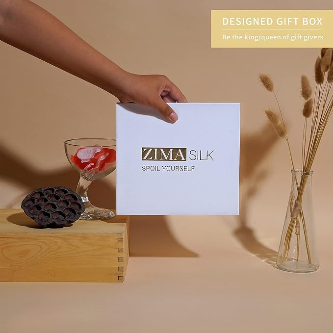 ZIMASILK 22 Momme 100% Mulberry Silk Bonnet for Sleeping & Women Hair Care, Highest Grade 6A Silk Hair wrap for Sleeping with Premium Elastic Stay On Head (1Pc, Golden)