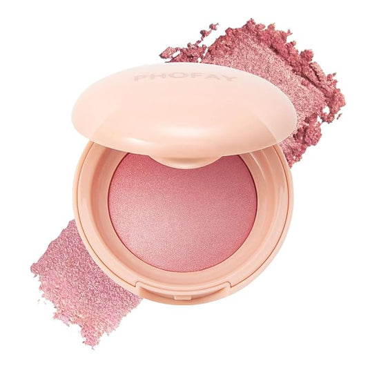 PHOFAY Luminous Blush Powder-Multi-Use Formula, Ultra-Fine & Smooth, Longer-Lasting Wear with Natural Luminous Glow (03#)
