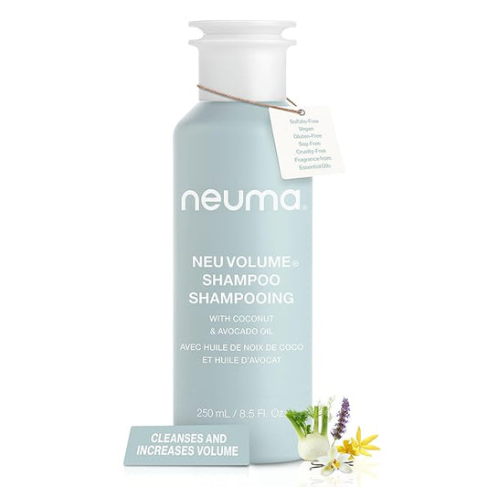 NEUMA Neu Volume Shampoo 8.5 Fl. Oz. Fennel, Ylang Ylang, Patchouli, and Vanilla Scent, Sulfate Free Shampoo