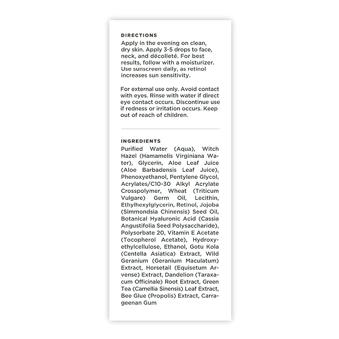 Tree of Life Beauty Retinol Serum, Skin Smoothing Face Oil for Dark and Age Spots and Fine Lines, Facial Serums for Dry and Sensitive Skin Care with Hyaluronic Acid for Soft Skin, 2 Fl Oz (pack of 2)