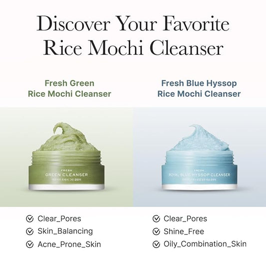 Arencia Rice Mochi Facial Cleanser Gift Set, 6 Varieties, 0.52 oz each - travel size, Korean skin care, holiday gift set, Stocking stuffers