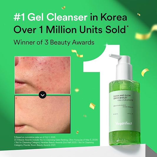 Gel-to-Foam Cleanser | Low pH Hydrating Face Wash for Dry & Sensitive Skin | Hydrates & Balances Skin | Korean Vegan Skincare (205ml/6.93 fl oz)