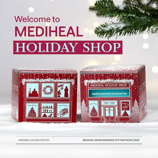 Mediheal Holiday Edition Collagen Ampoule Pad ?Skin Firming & Restore Elasticity - Tighten Wrinkles & Lines - Vegan Eco Silk Pads,100 Pads,Christmas Gift