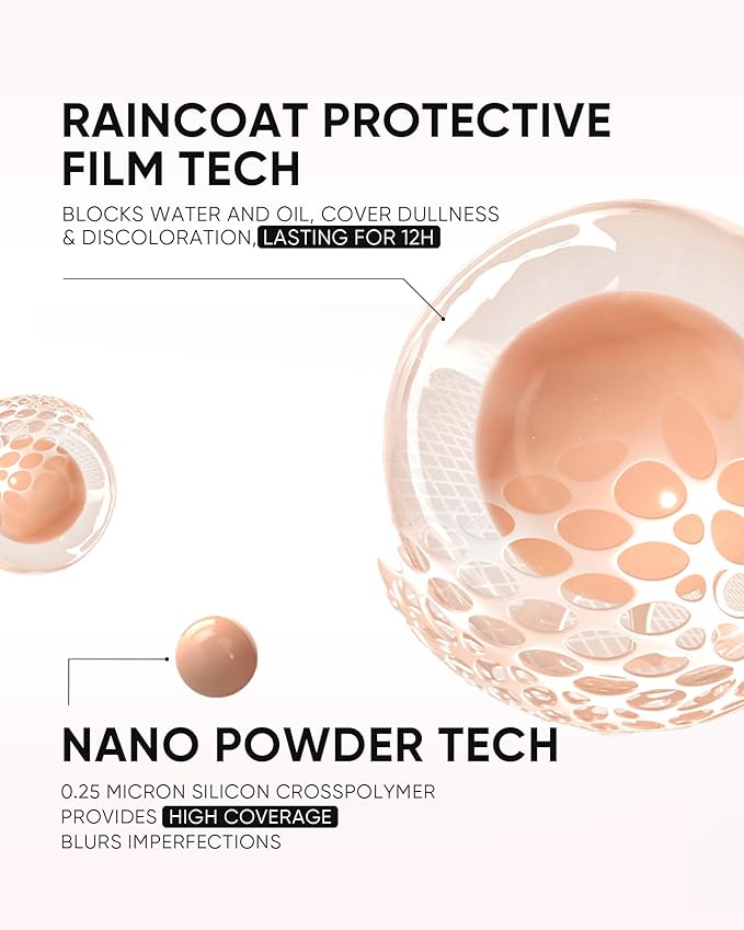 Full Coverage Cushion Foundation, Weightless, Skin Fit, Satin Glow Finish, Oil-Control Waterproof Foundation, Sweatproof Flawless, Korean Makeup,Tattoo Cover Up, Buildable(#45N Saddle Brown)