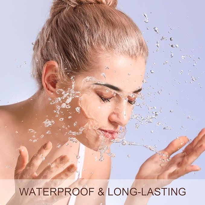 Boobeen Waterproof Eyebrow Pencil with Pomade, Brow Gel with Dual-ended Brush, Long-Lasting Natural Hair-Like Brows for All Skin Tones, Brown